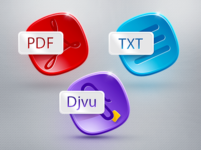 Reader Icons djvu icon pdf reader txt