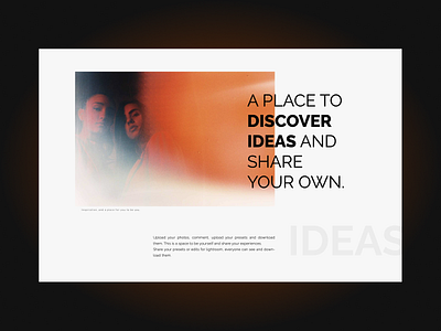 Discover ideas design design web discover idea ideas photo photography ui ux