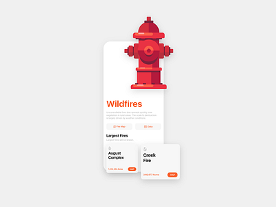 Blaze - Fires adobe xd branding design flat illustration ios ui wildfire