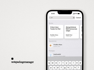PostBox, not a package manager – Search design graphic design ios mobile mock up psd search ui user experience user interface ux
