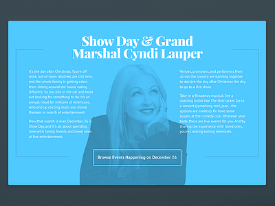 Show Day flexbox goldstar holidays responsive show day ui