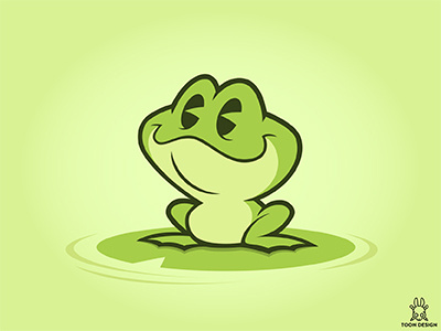 Frog anima baby cartoon character cute frog green joachim berg pond