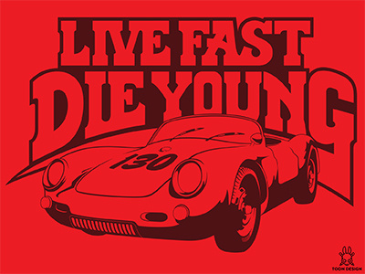 Live Fast Die Young 130 car crash die young hutch porsche race spyder starskt vintage