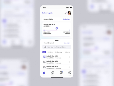 Delivery Logistic Mobile App track ui ui design ux ux design