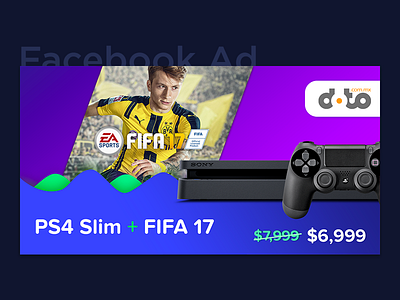 Facebook Ad - PS4 Slim + FIFA 17