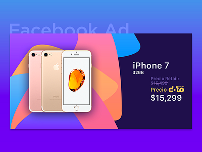 Facebook Ad - iPhone 7 7 ad background facebook fb gradient iphone post shapes ysbdesign