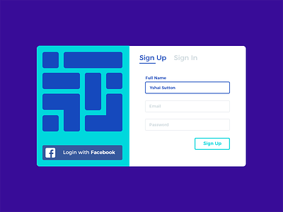 Daily UI #001 - Sign Up Modal colors dailyui form in input login modal sign ui up user interface ysbdesign