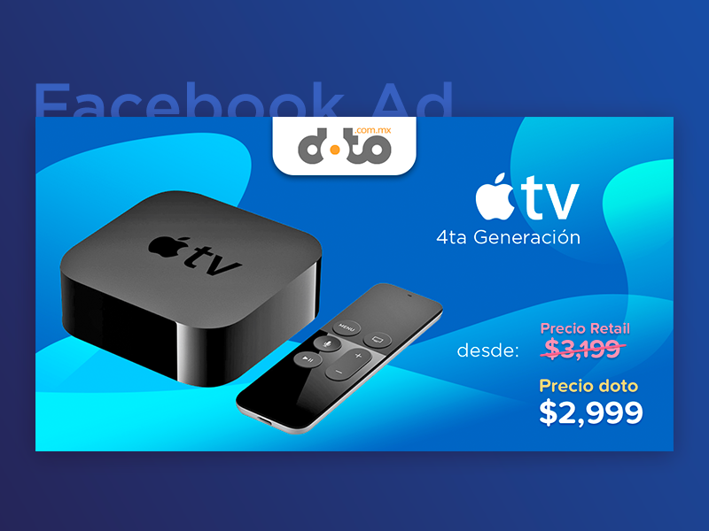 Facebook Ad - Apple TV deal campaign price gradient post fb facebook ad tv apple