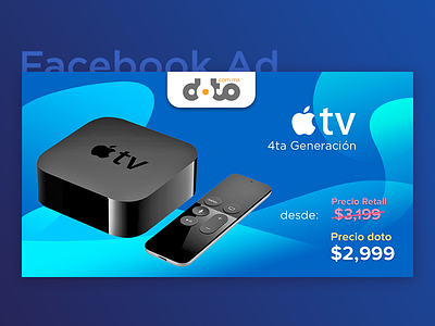 Facebook Ad - Apple TV ad apple campaign deal facebook fb gradient post price tv