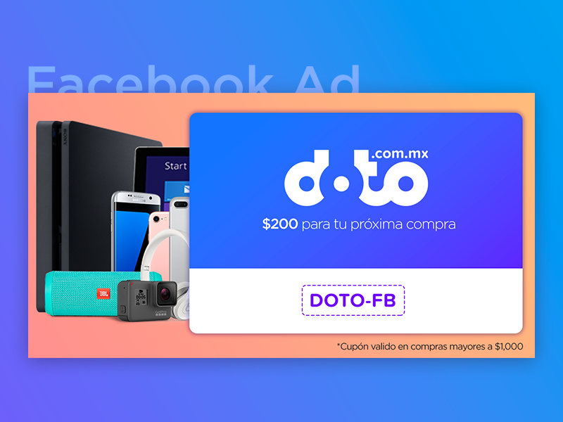 Facebook Ad - Online Tech Store Coupon ps4 iphone gradients ysbdesign store online tech post ad fb facebook coupon