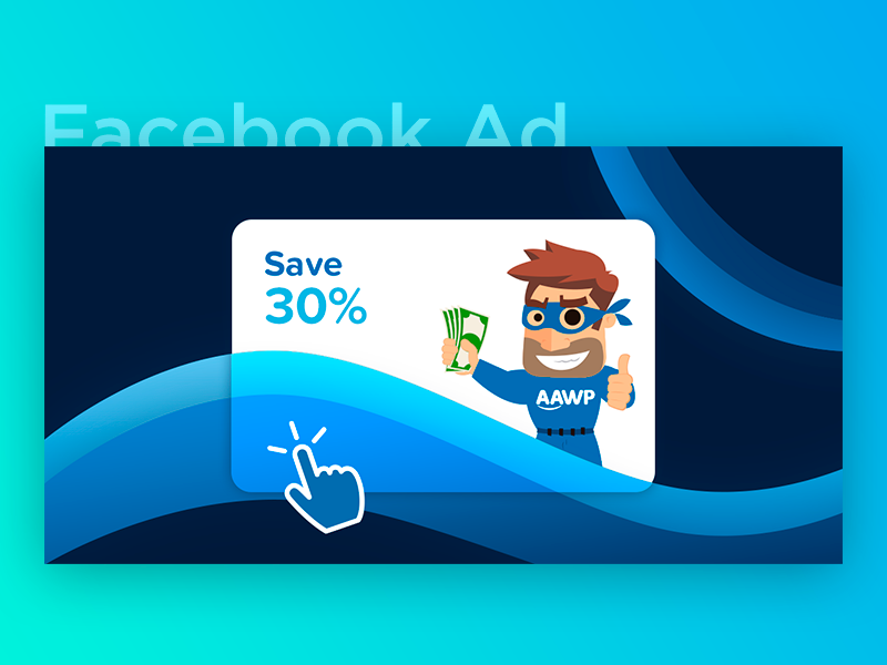 Facebook Ad for AAWP colors gradients amazon click ads aawp discount leas ad post fb facebook