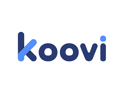 Logo Koovi beautiful blue brand branding cool design flat friendly logo stationary