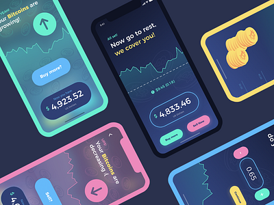 My entry for the #AdobeXDUIKit Contest adobe xd app bitcoin colors contest crypto currency iphone x ui
