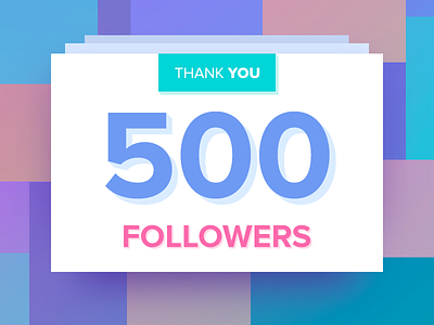 We're 500+ Now! 500 beautiful colors follow followers gradient thank you thanks