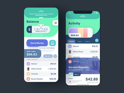 Wallet App Concept by Yshai Sutton on Dribbble