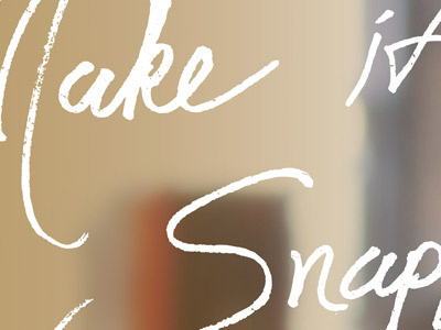 Make It Snappy lettering logo motion title typography