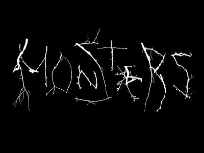 Monsters EP Sketch album art branches dark iggy pop logo metal monsters music not metal st tree typography
