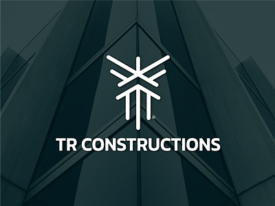 Logo Design for TR Constructions brand branding construction design dribbble graphic graphic design identity isometric logo visual design