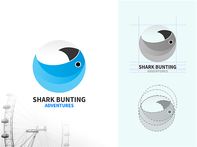 Visual brand identity for Shark Bunting Adventures bird logo brand branding design dribbble graphic graphic design illustration logo shark logo visual identity