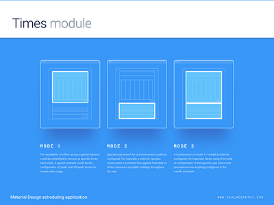 Times module - Configuration modes