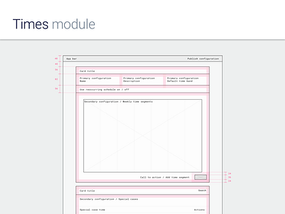 Times Module - Interface layout