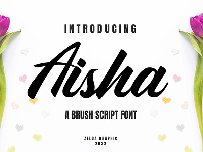 Aisha - Modern script font