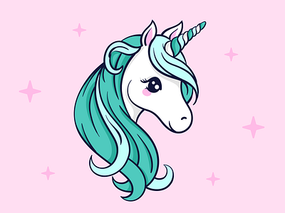 Mint pony illustration magic mint pony unicorn