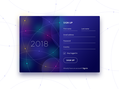 DailyUI #001 - Sign Up 001 2018 dailyui happy new year sign up