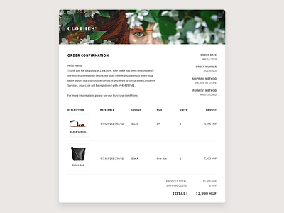 DailyUI #017 - Email Receipt 017 challange dailyui email receipt uidesign uxdesign