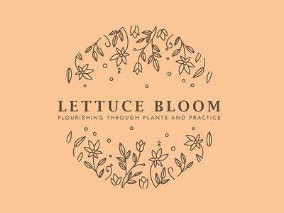 HAND DRAWN LOGO Lettuce Bloom www.fiverr.com/ishara_art botanical logo branding feminine feminine logo fiverr flower logo hand drawn illustration logo logo design vintage logo