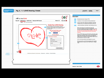Starbucks Love Project campaign red starbucks user experience ux wireframe