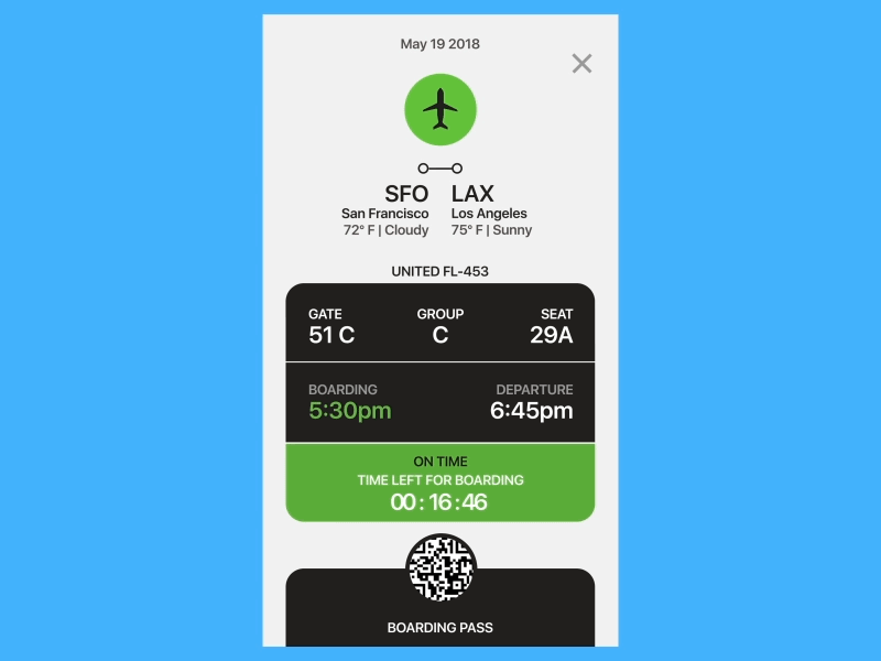 Boarding pass (updated) after effects android animation flat flight graphics india ios motion pass ui ux