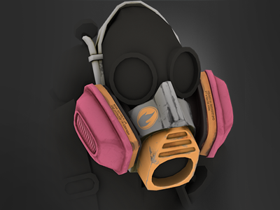 Burning Bad 2 3d 3ds bad breaking fortress game illustration mask max photoshop pyro respirator team tf2