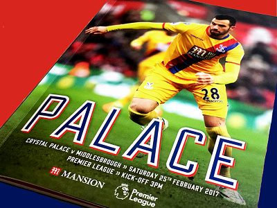 Crystal palace football club programme brochuredesign football indesign matchday programme