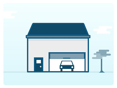 Garage cars garage icons illustration