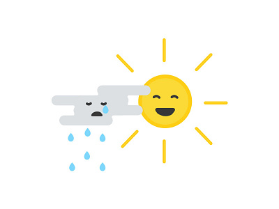 Weather clouds happy illustration sad sun weather