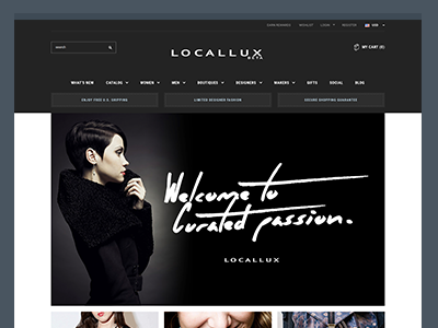 LocalLux Frontpage locallux marketplace