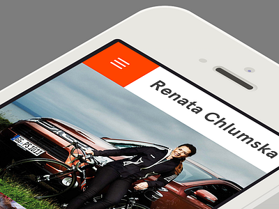 iPhone apercu black hamburger menu mobile orange responsive