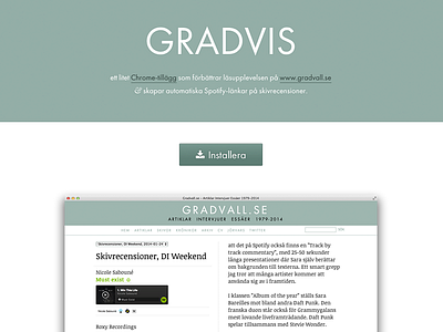 Gradvis browser chrome extension futura music plugin reviews spotify