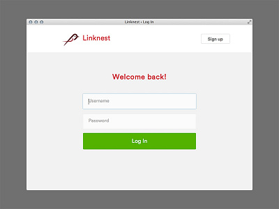 Login circular form linknest login password username