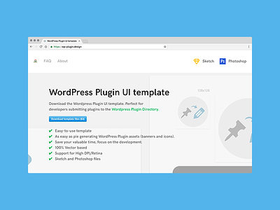 WordPress Plugin UI template banner developer icon plugins template ui website wordpress