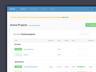 Projects View Page