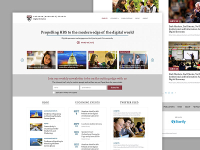 Harvard Business School: Digital Initiative Website blog clean corporate flat homepage landing marketing page responsive ui ux website