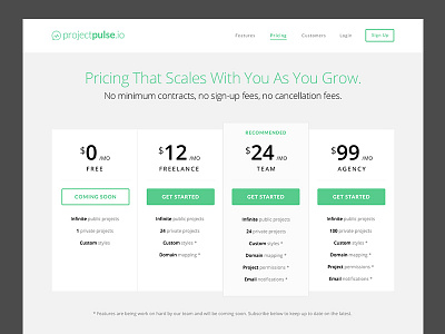 Pricing Page