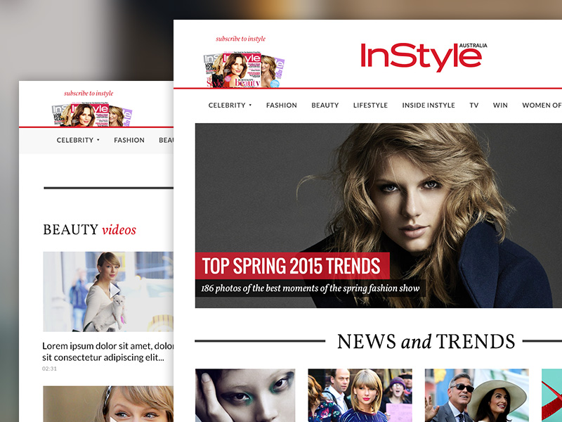 Image of InStyle website