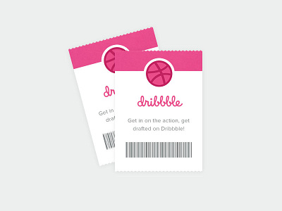 Dribbble Invites cards contest drafted dribbble invitation invite pink prospect ticket