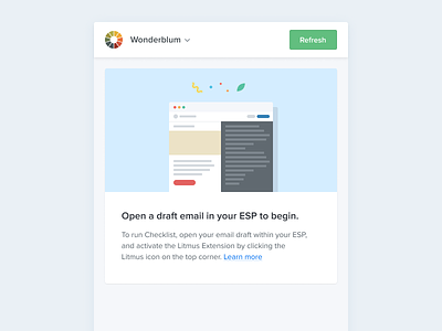 An Empty State action app blank state blue builder button chrome chrome extension clean confetti cta design empty state flat flat illustration link mobile ui ux vertical