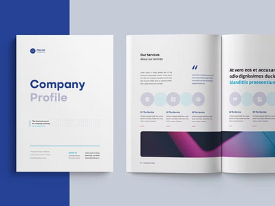 New Company Profile brochure brochures catalog catalogue design editorial indesign