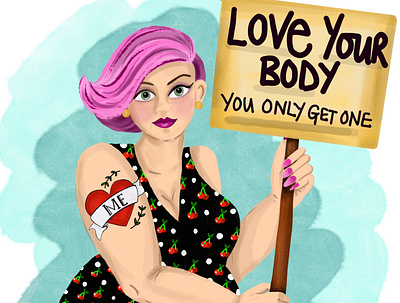 You’ve Only Got One body positivity drawing women editorial illustration fashion illustration feminism illustration magazine illustration procreate