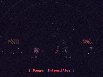 🚀 DANGER INTENSIFIES 🚀 arnold c4d cockpit gif loop mixed media motion graphics outer space procreate spaceship sun ui
